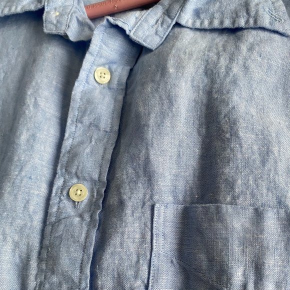 Brooks Brothers Size Large 100% Linen Button Down - Picture 3 of 4